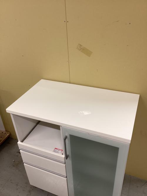 ニトリ キッチンカウンター ホワイト 幅:90cm/奥行:50cm/高さ:100cm 1