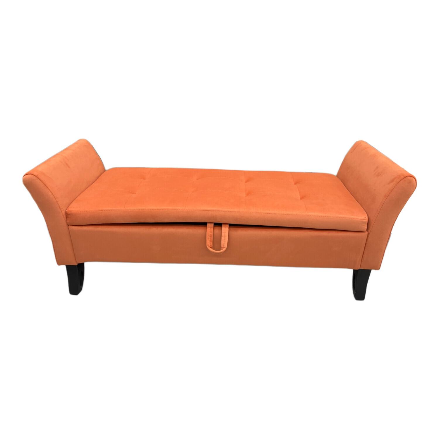 サンコウ 2人掛けソファー アメリカンベンチ オレンジ｜トレファクONLINE