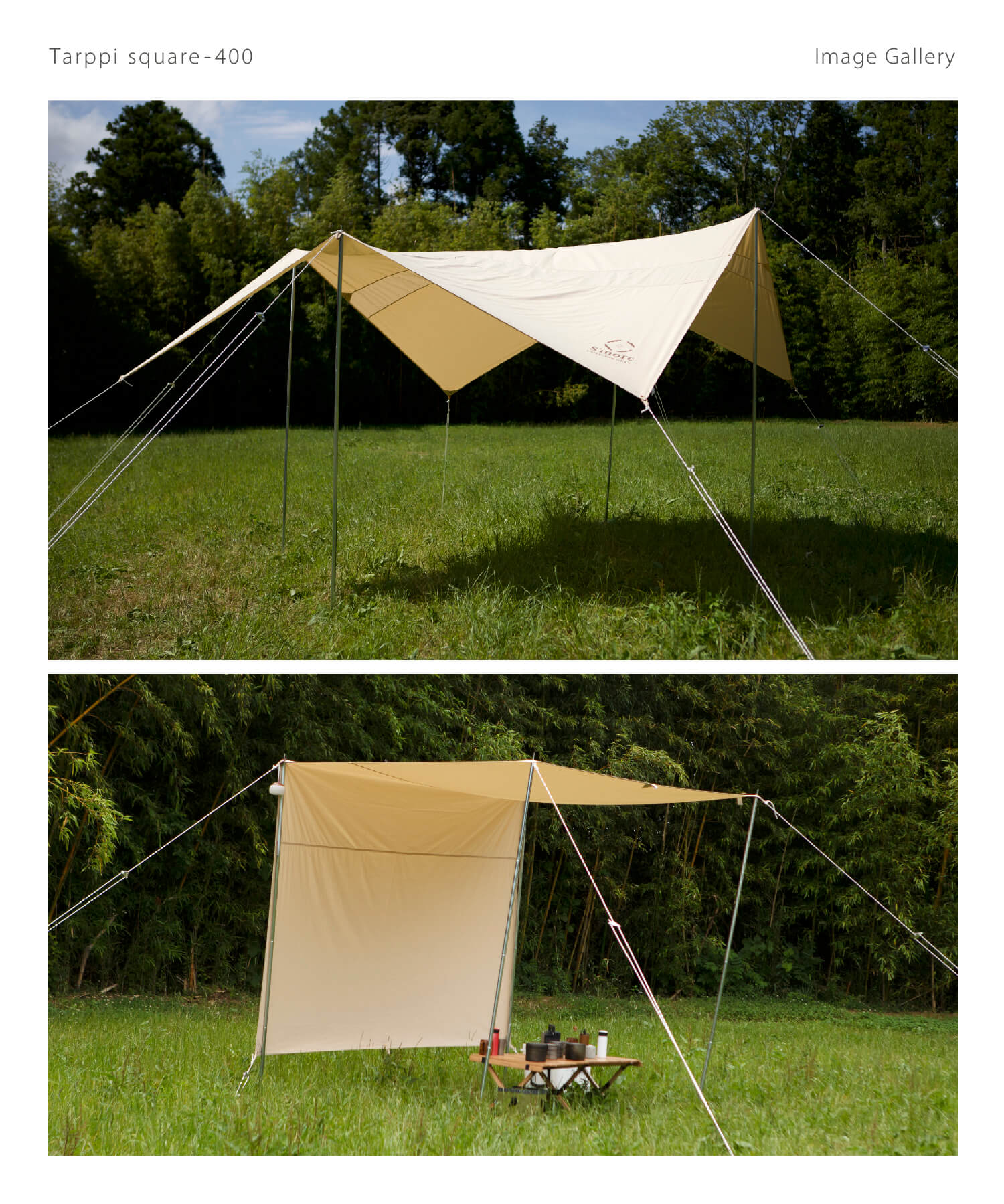 Tarppi square-400 】 ターピスクエア-400 ポリコットンタープ