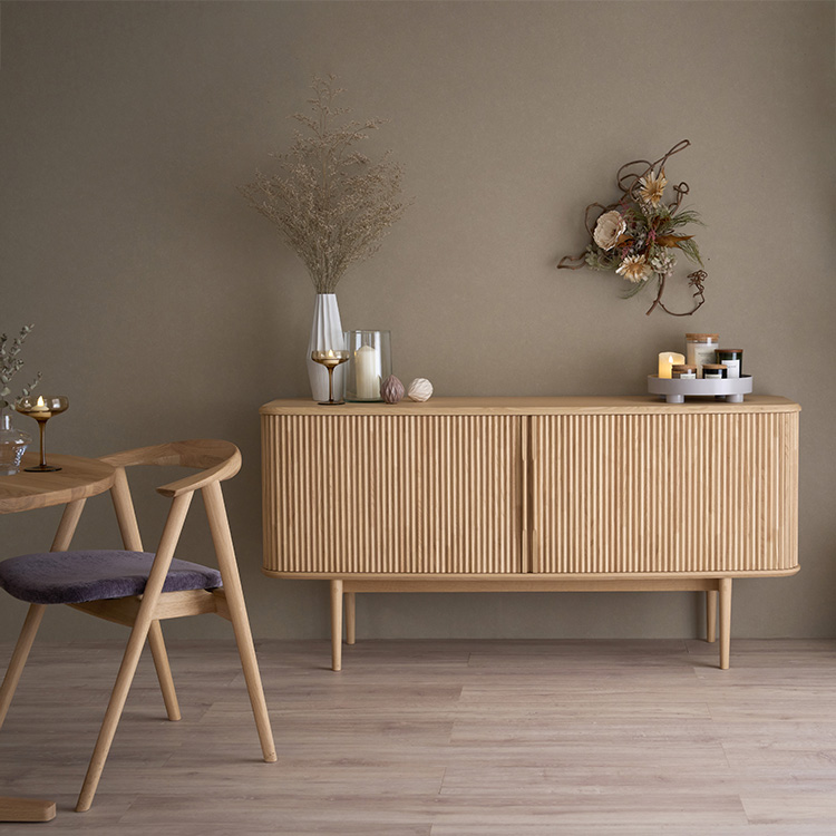 ロールドアキャビネット 幅120cm スモークドオークKR 通販 | 【公式