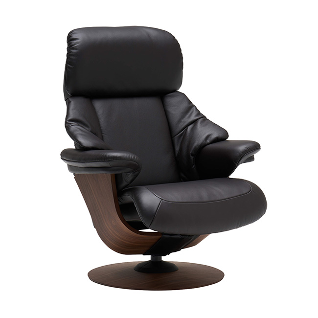 リクライニングチェア(M) RU7350 ビターブラウン ウォールナット