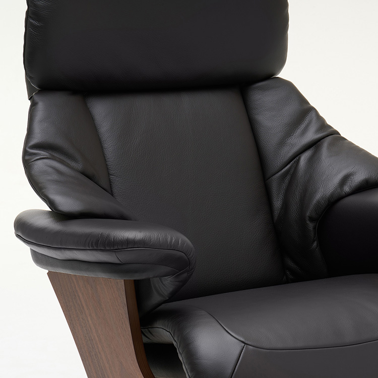 リクライニングチェア(M) RU7350 ビターブラウン ウォールナット