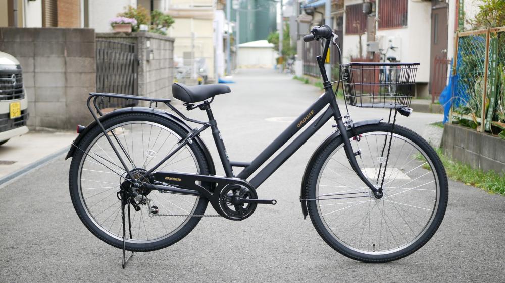 一般自転車】NEW グラウス 6段変速 (マットブラック) 26インチ