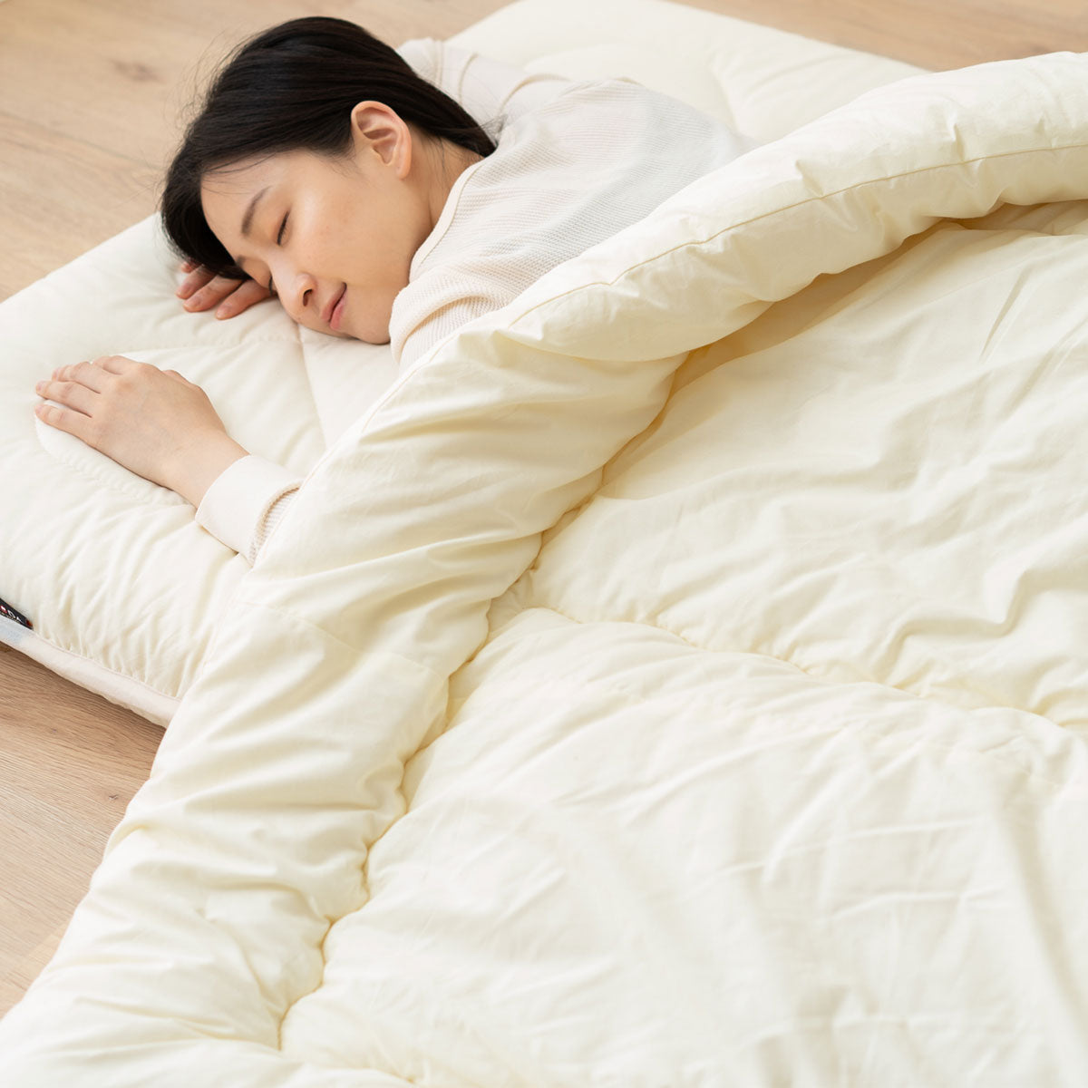 日本製 羊毛混 布団2点セット 「リーベル2」 シングルサイズ│布団