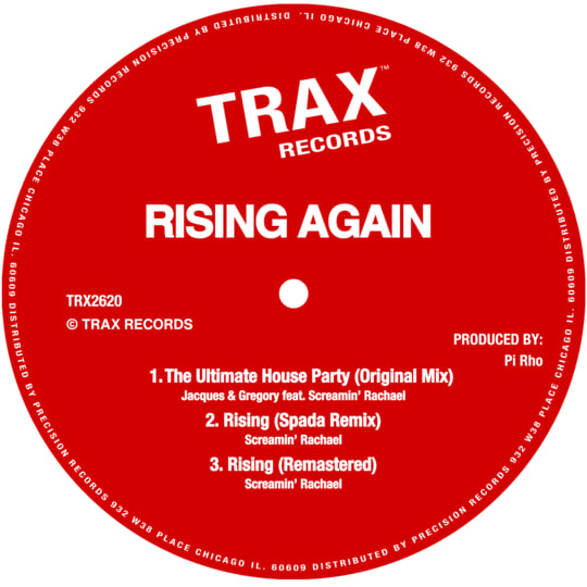 RISING AGAIN (TRX2620) 500 copies only - TRAX Records x PI RHO
