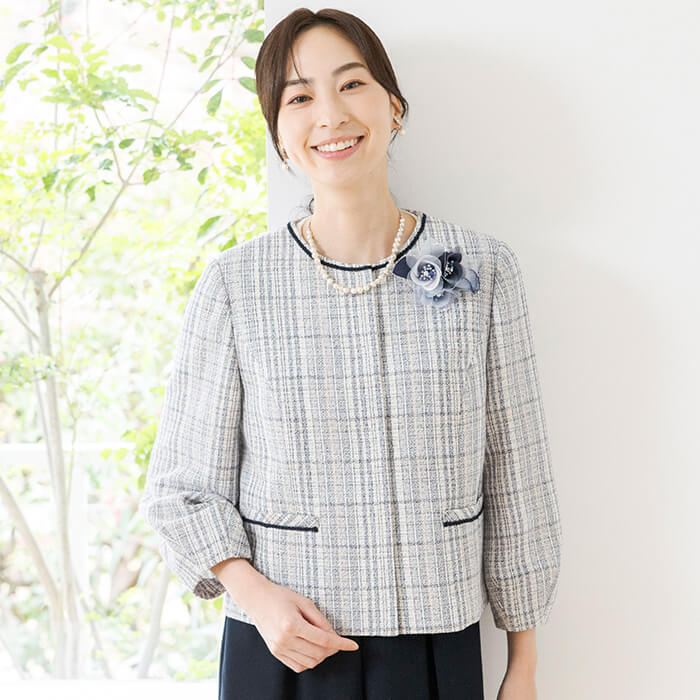 軽やかな雰囲気のセレモニーセットアップ 9号・ネイビー｜東京