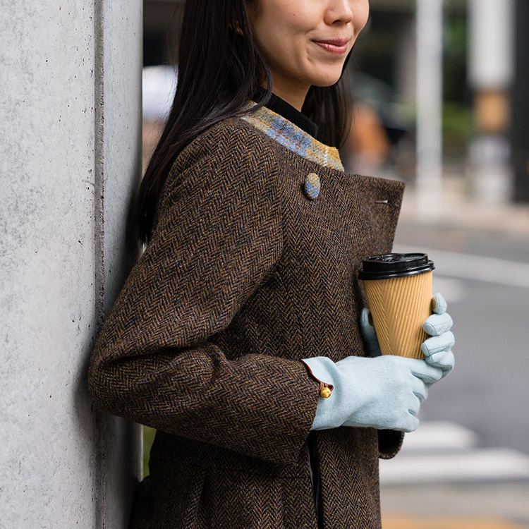 福田手袋】L'apero（ラペロ）くみひもカシミヤグローブ Parc | 藤巻百貨店