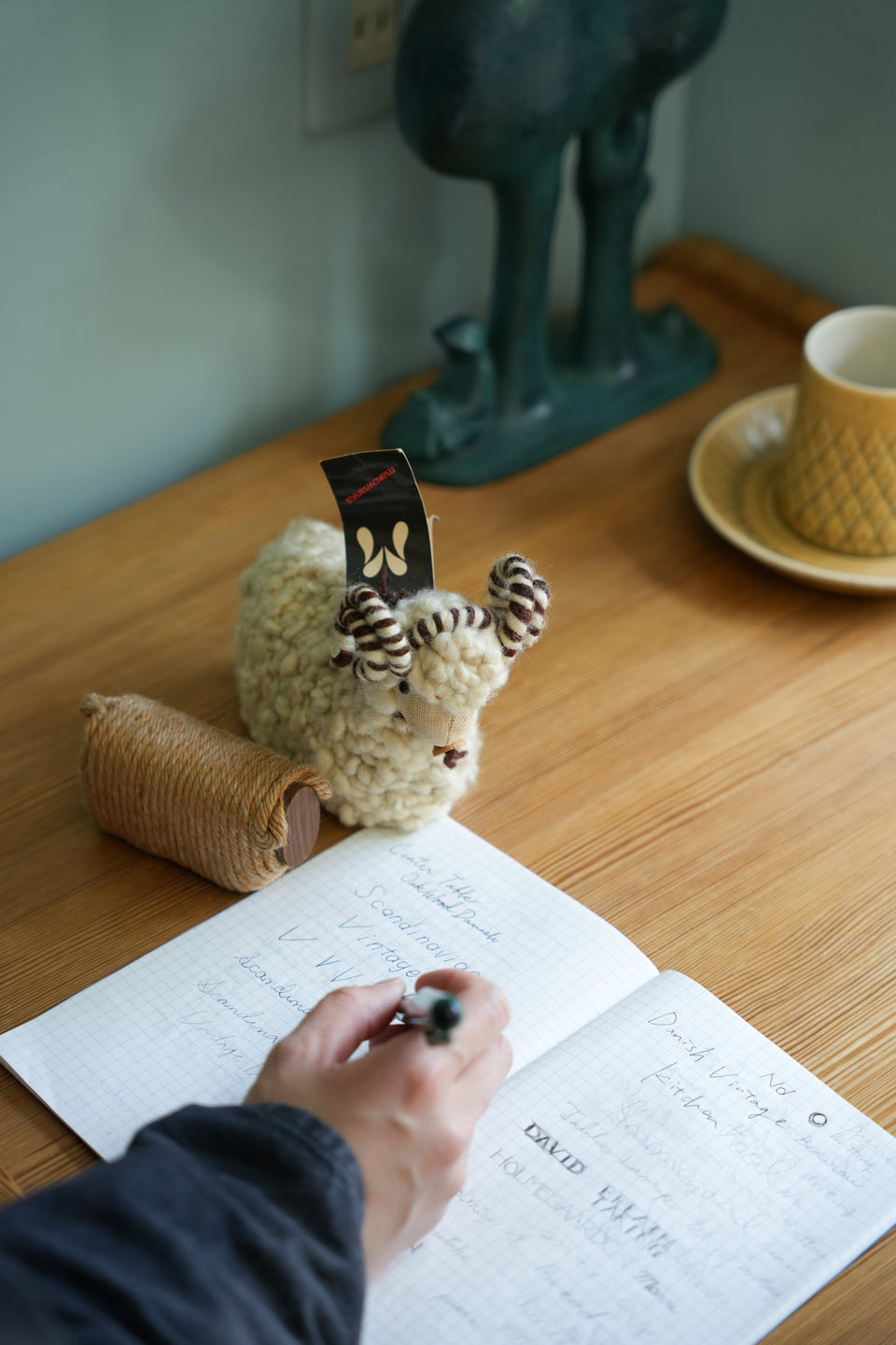 ヴィンテージ 羊の小さなオブジェ インテリア/Vintage Sheep Small