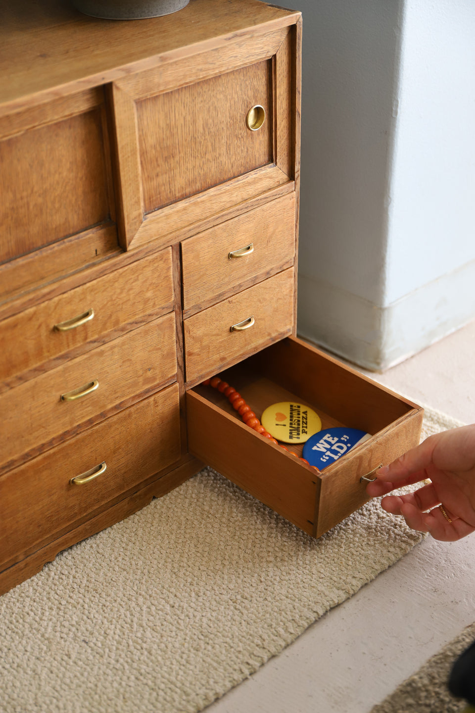 ジャパンヴィンテージ 木製小引き出し レトロモダン シャビー 古道具