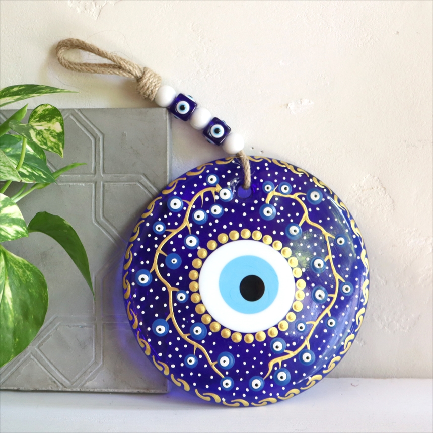 ナザールボンジュウ 18cm ハンドペイント 一点もの トルコ 青い目の