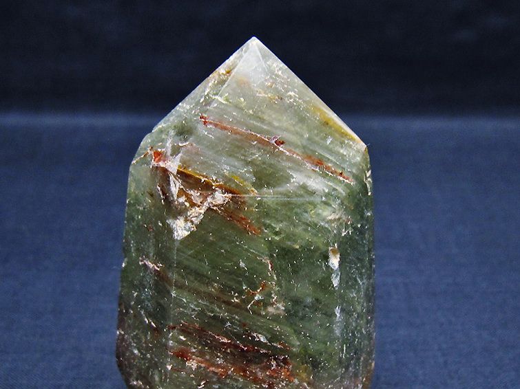 パワーストーン 天然石 グリーンファントム水晶六角柱[T222-2420]