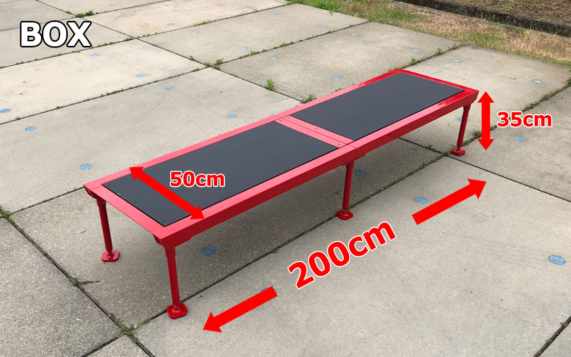 スケボーセクション カーブボックス スケートボードパークマニュアル台