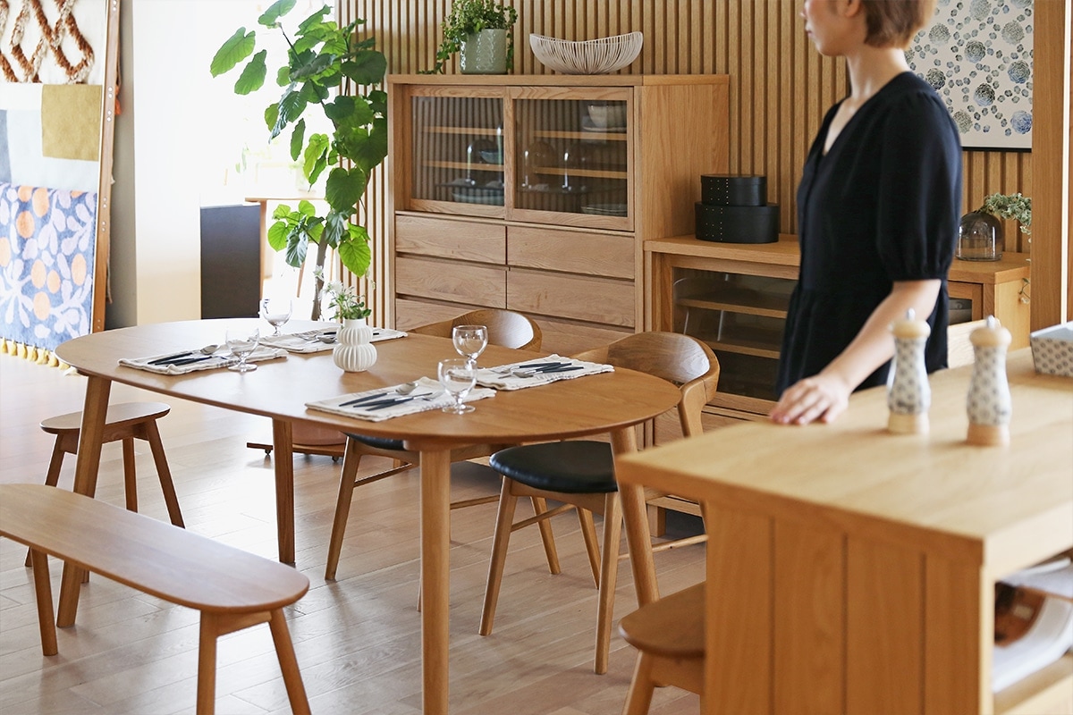 CANO 85トールカップボード オーク