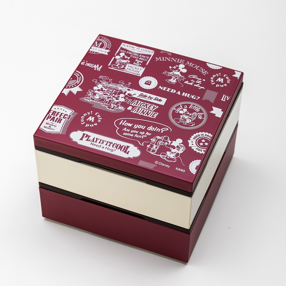 Disney ミッキー BG 4.0 2段 重箱 レッド 【運動会 親子遠足
