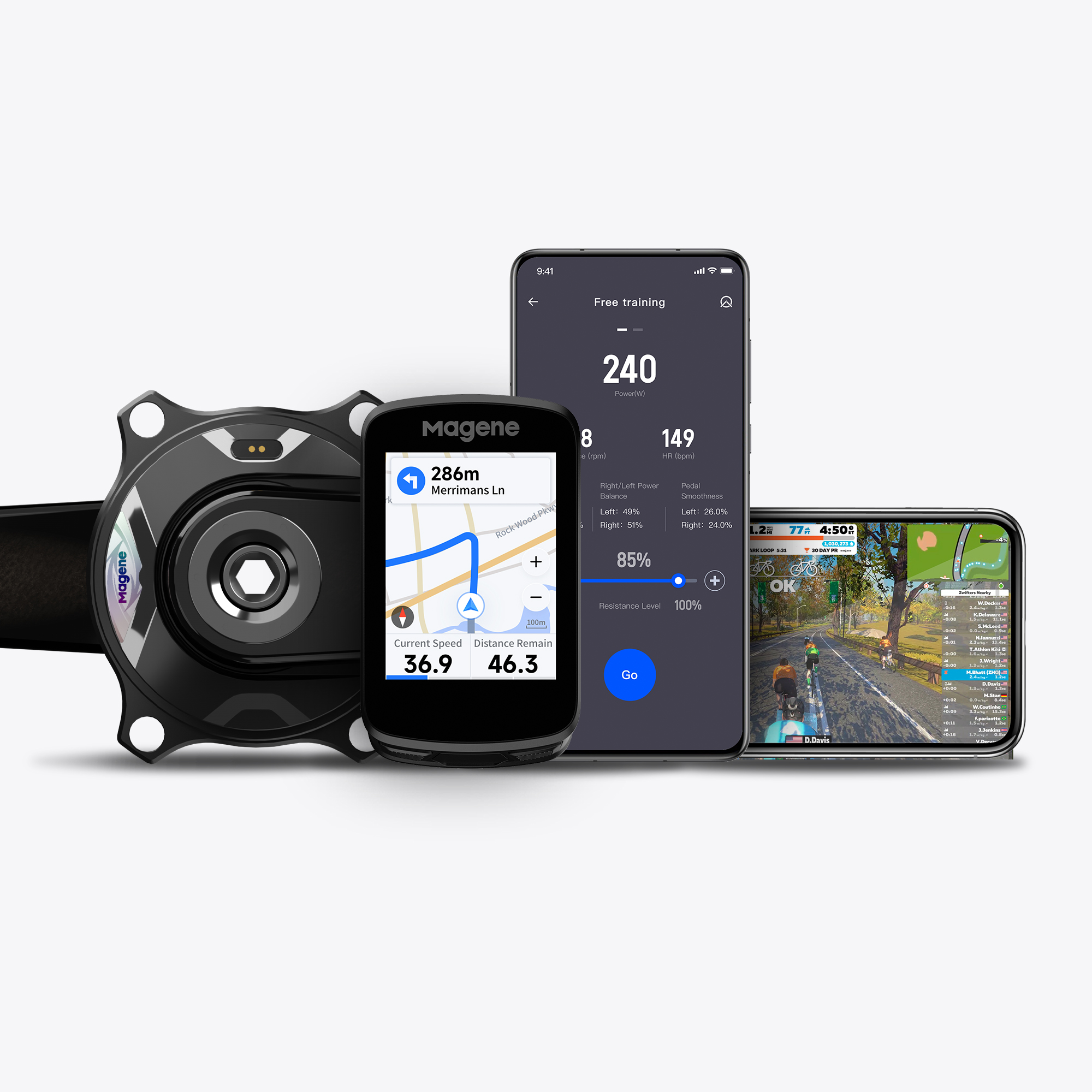 TEO P515 スパイダー型パワーメーターカーボンクランクセット │ GROWTAC