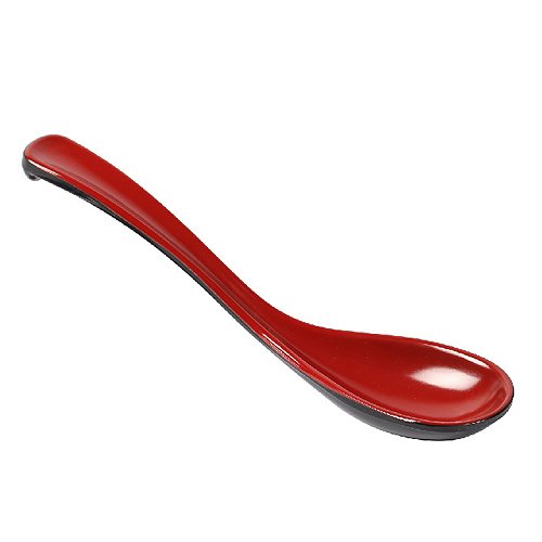 片掛け レンゲ (黒内朱) 【10個セット】 メラミン 片掛け レンゲ 業務