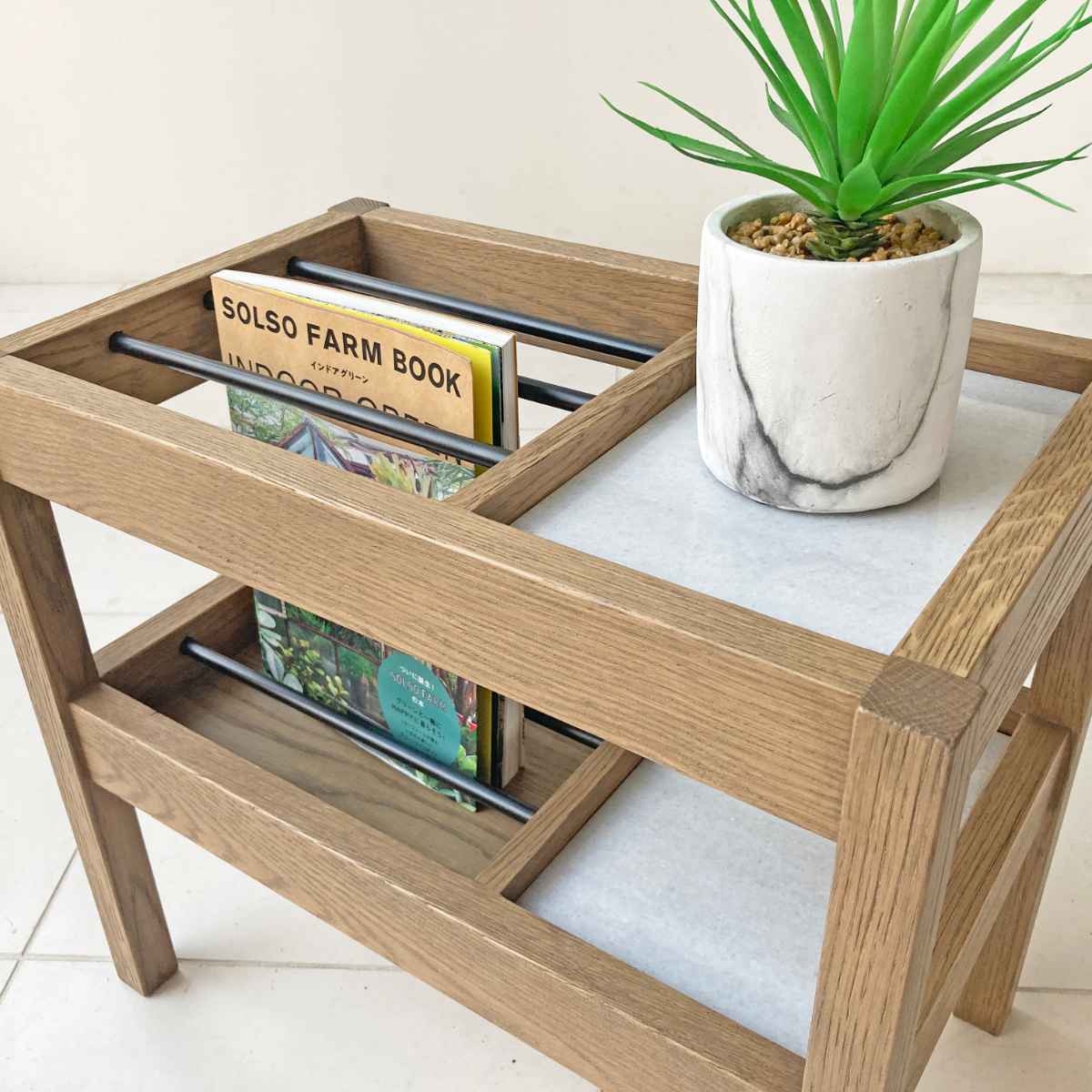 サイドテーブル 北欧 収納 木製 マガジンラック 幅50cm – ハウジー