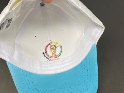 2002 FIFA World Cup Korea Japan White/Teal Strapback Hat Cap