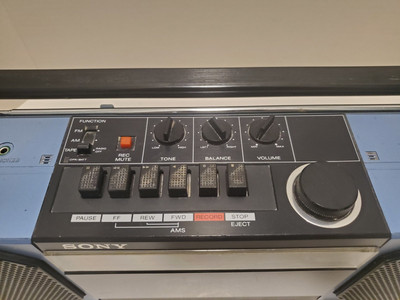 Sony CFS-300 Portable Stereo Radio Cassette Player Blue Boombox