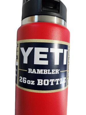 Yeti Rambler Rescue Red 26oz Bottle With Straw New With Tags | eBay