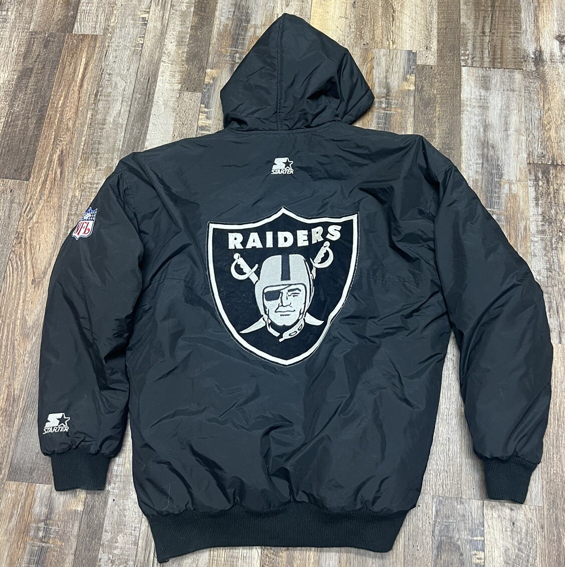 Vintage Oakland LA Las Vegas Raiders Nike Starter Football Jacket