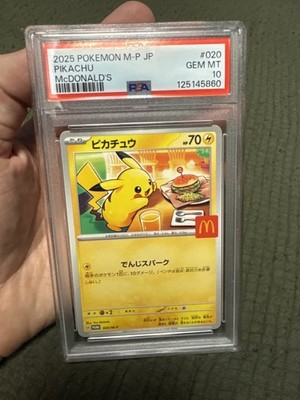 PSA 10 Pikachu 020/M-P McDonald's Happy Set Promo 2025 Pokemon