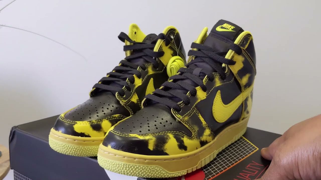 Nike Dunk Hi 1985 SP Black/Yellow Strike DD9404-001 - YouTube