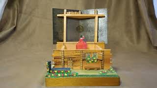 VINTAGE REUGE SWISS CHALET MUSIC BOX W/ DANCER 
