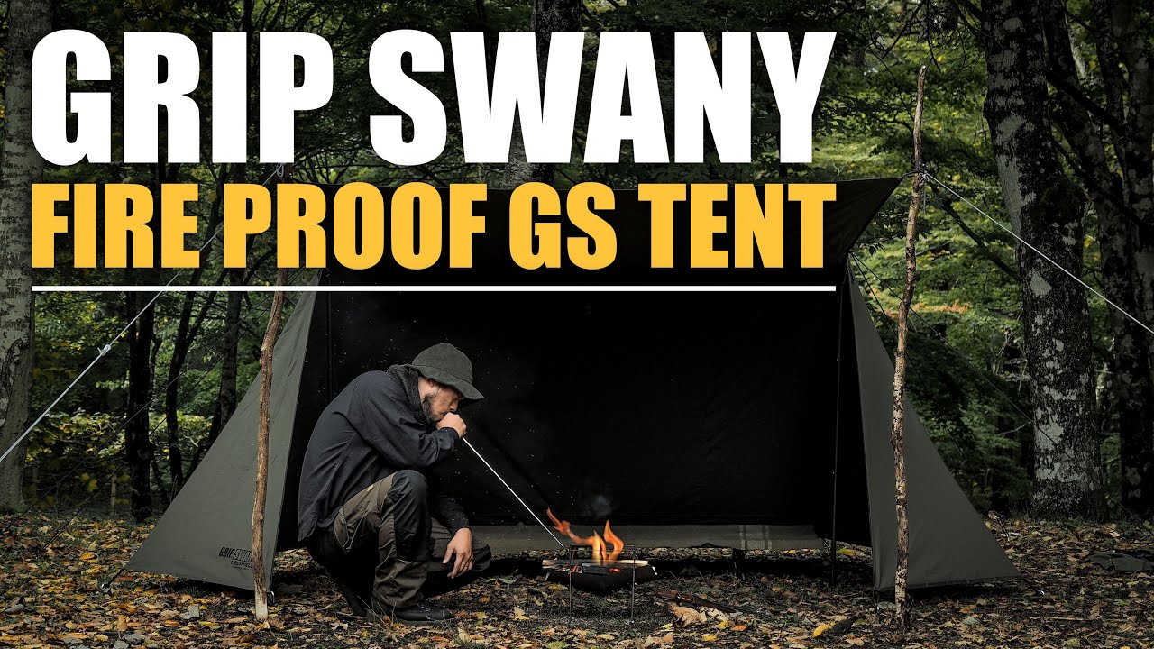 GRIPSWANY パップテント】FIREPROOF GS TENT：設営&ソロキャンプ