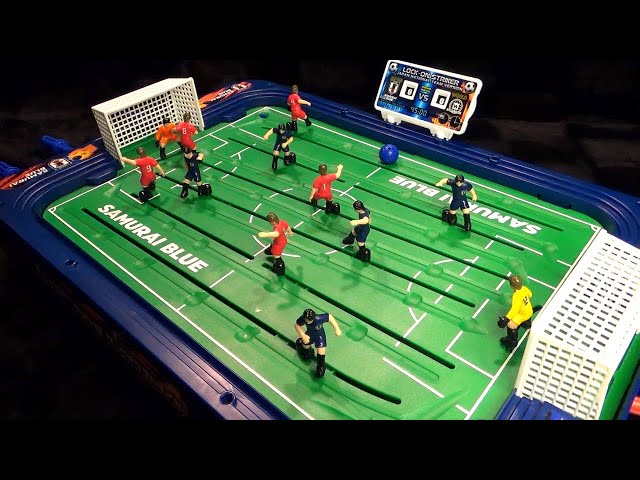 サッカー盤】エポック社 ロックオンストライカー サムライブルー 日本