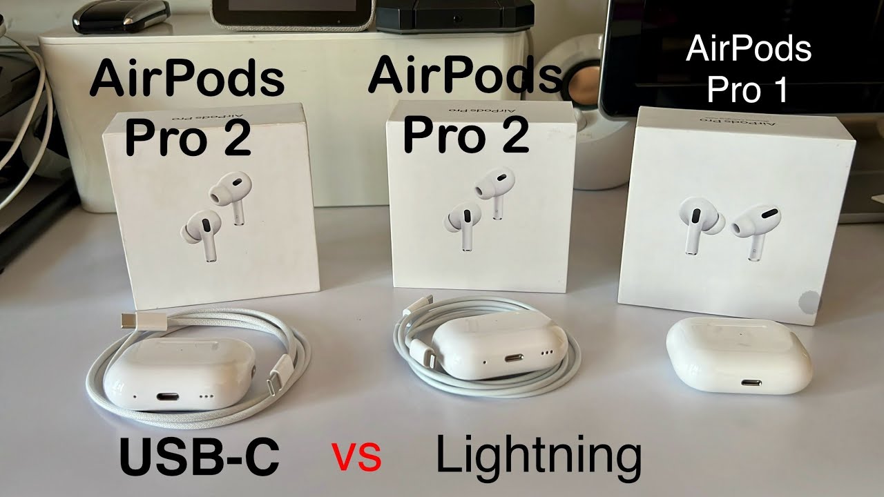 Apple AirPods Pro 2 USB-C vs lightning vs Pro 1 - YouTube
