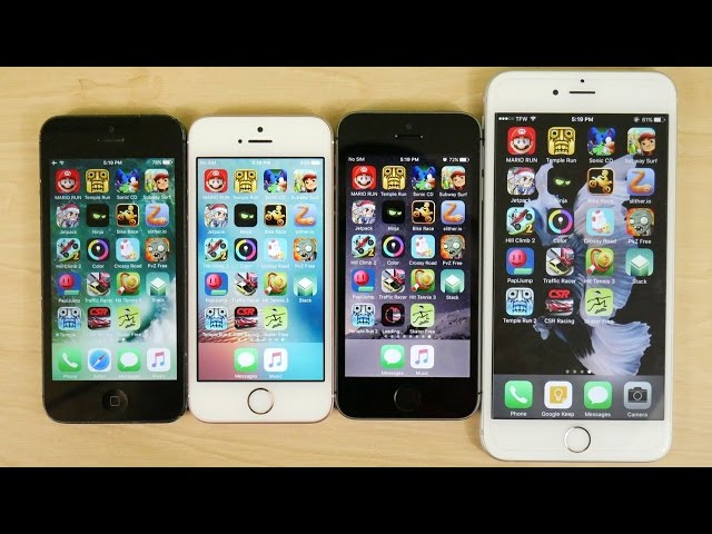 iPhone 5 vs iPhone 5S vs iPhone SE vs iPhone 6s - YouTube