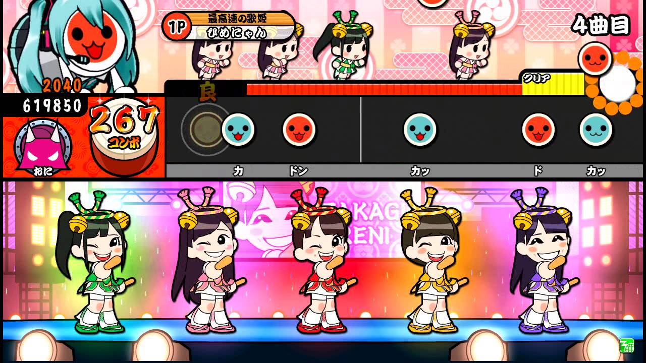 太鼓の達人モモイロ】ももいろ太鼓どどんが節 全良 - YouTube