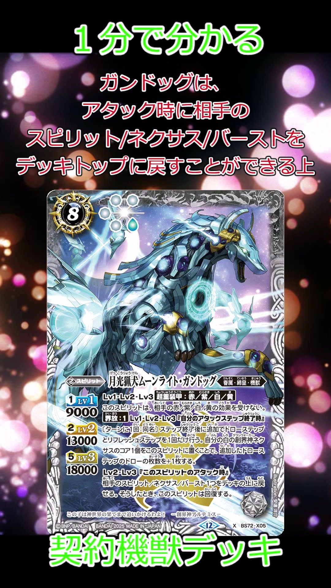 1分で分かるバトスピデッキ解説 契約機獣(アルテミス) ＃バトル