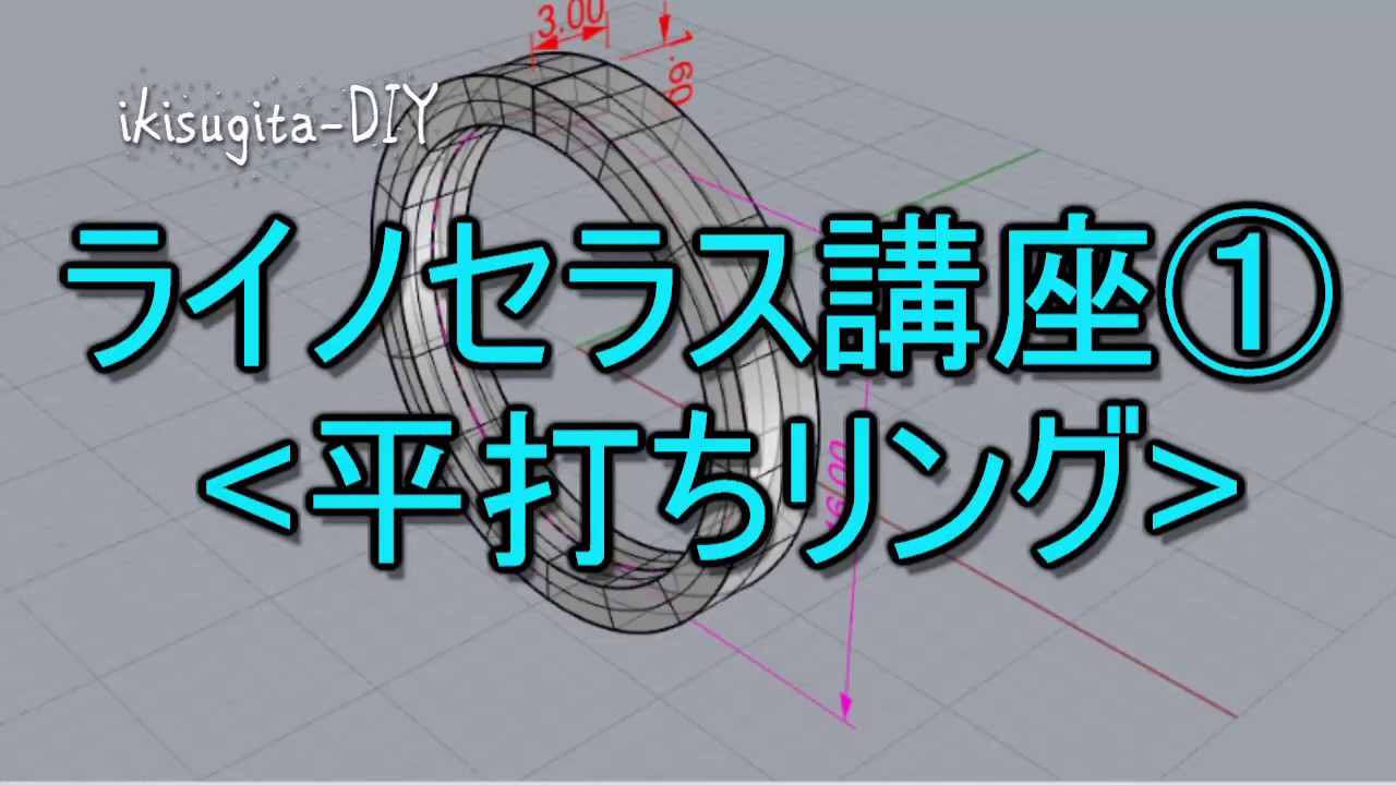 ライノセラス講座① 平打ちリング 約2分(いきすぎたDIY) - YouTube