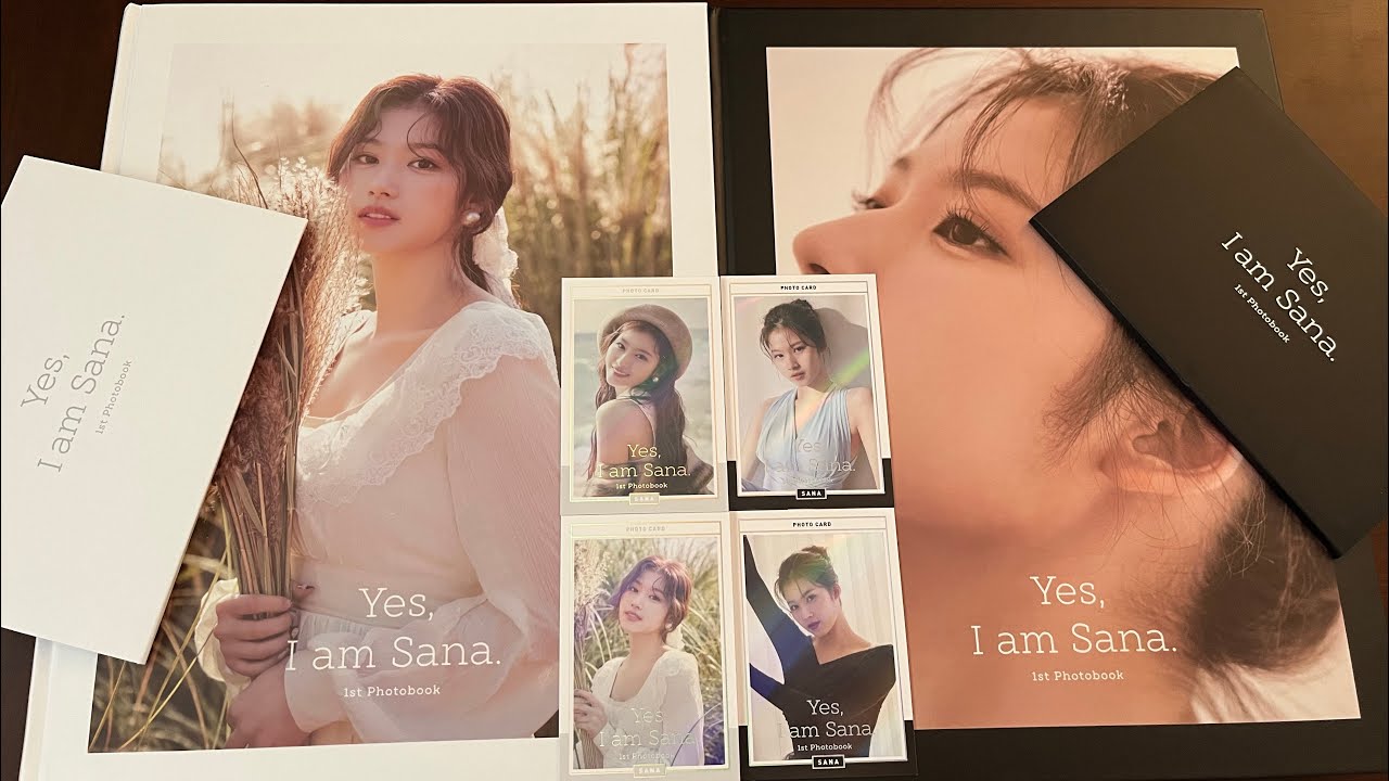 Unboxing] Yes, I am Sana 1st Photobook ⟡ Black & White versions
