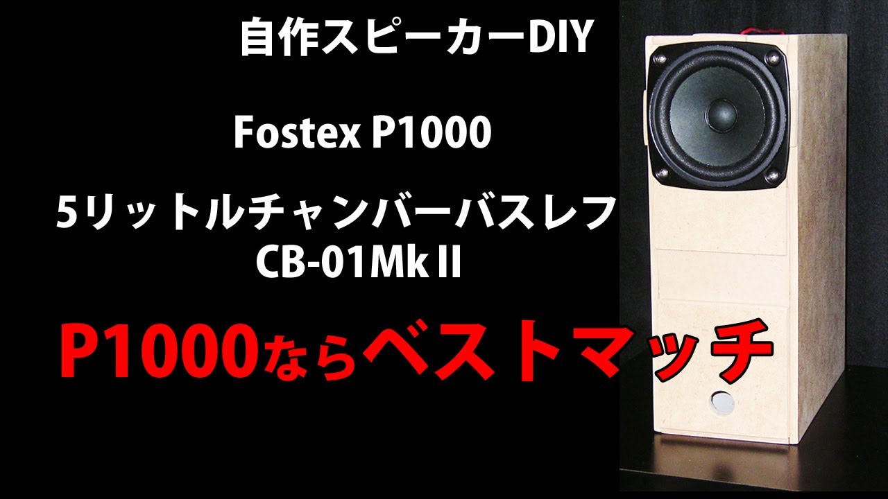 自作スピーカー 10センチフルレンジFostex P1000 5リットルチャンバー