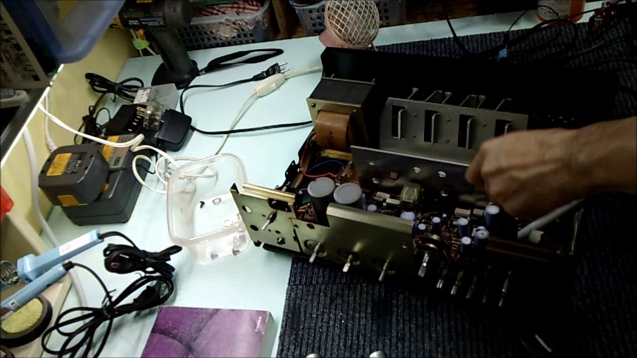 Technics SU-7600 Integrated Amplifier アンプ修理1 - YouTube