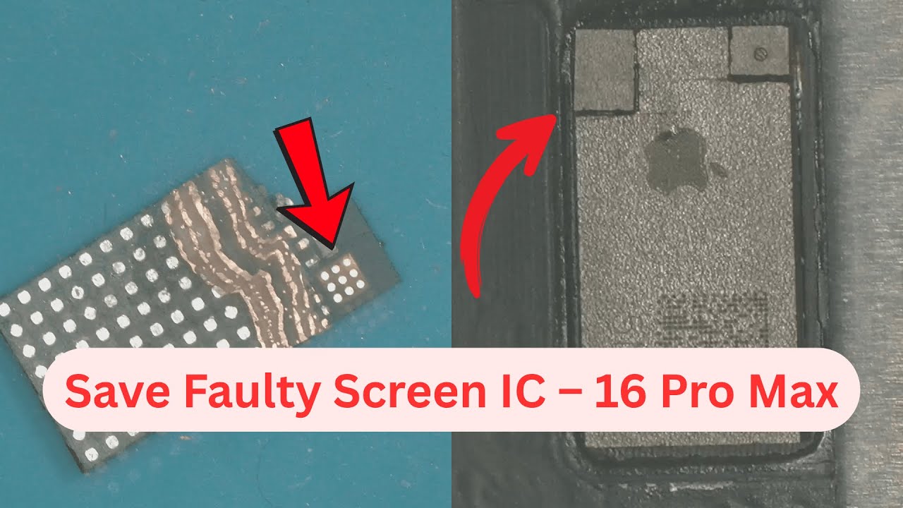 Recovering the original faulty display IC on iPhone 16 Pro Max