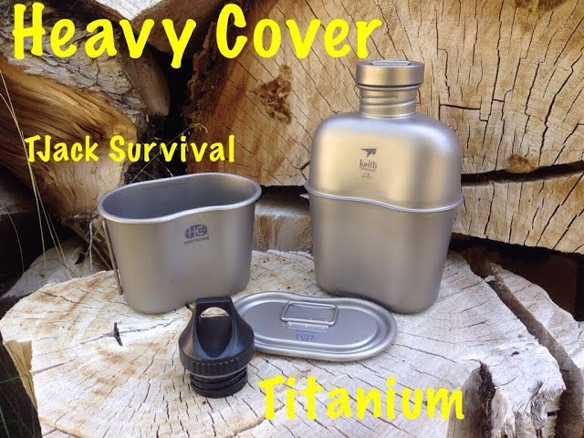 Ultimate Survival Water! Titanium Heavy Cover Canteen Cup and lid
