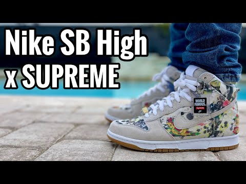Nike SB Dunk High x Supreme x Rammellzee Review & On Feet - YouTube