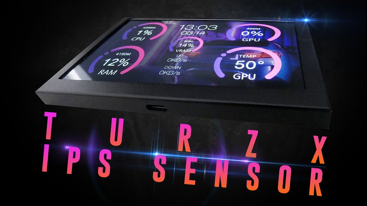 TURZX 5 Inch IPS Turing Smart Screen Sensor Panel - PC Stats No