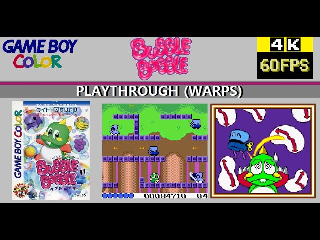 GBC] Taito Memorial Bubble Bobble タイトーメモリアル バブルボブル
