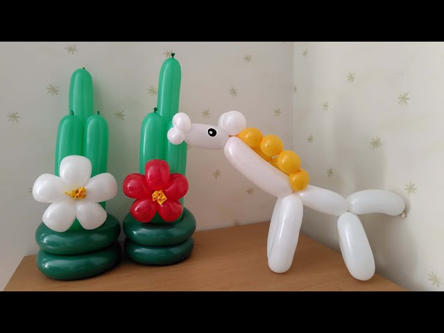 門松と干支の「午」を作るライブ🎍12月のバルーン教室見本 - YouTube