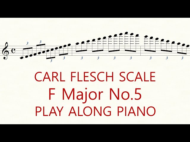 Violin Scale Carl Flesch F Major No.5 Scale System 3 Octave Slow