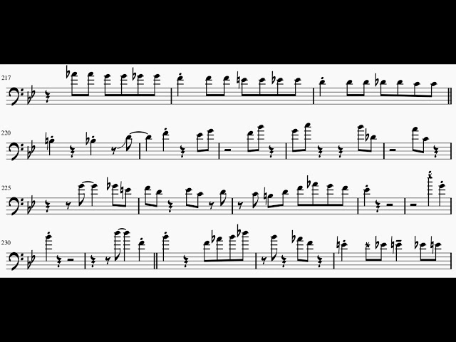 Blue Trombone - JJ Johnson Trombone Solo Transcription - YouTube