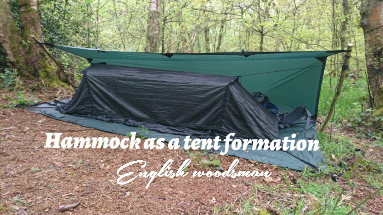 DD hammock setup as a tent formations with DD 3x3 trap as a ground