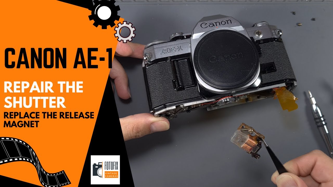 Canon AE-1 - Repair the Shutter - Replace the Release Magnet - YouTube