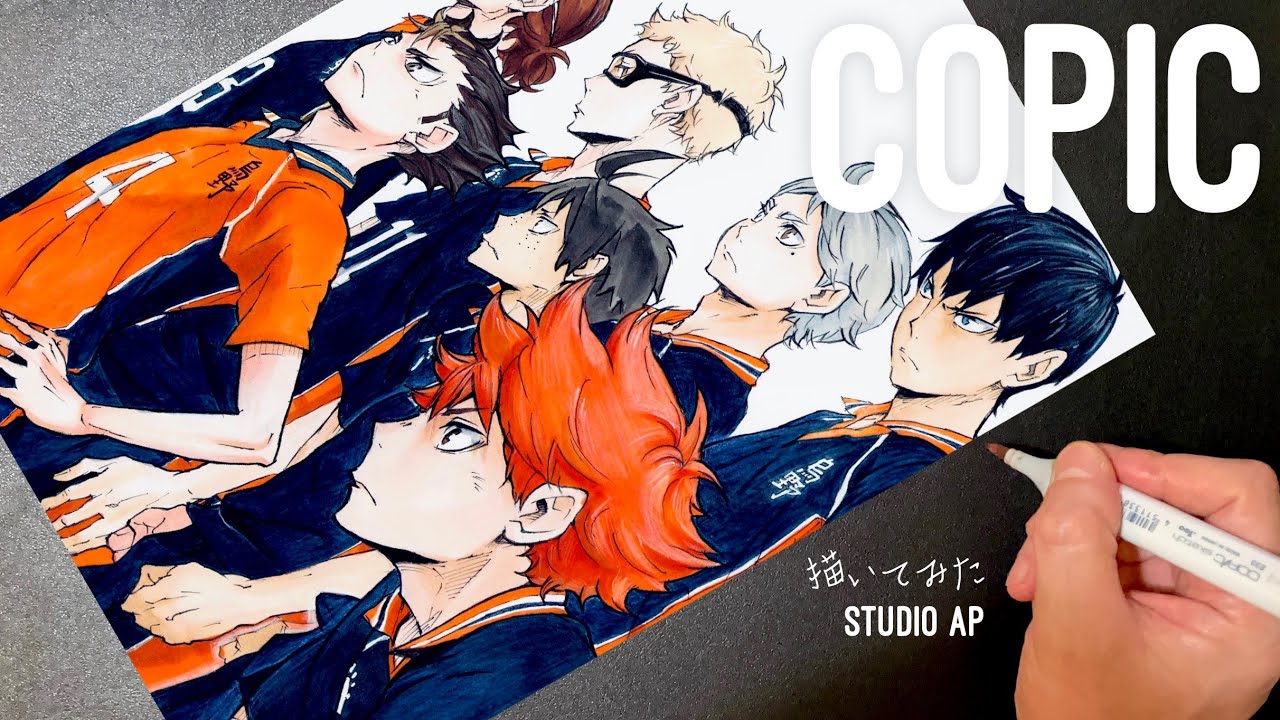 ハイキュー‼︎】烏野高校 描いてみた 日向翔陽 影山飛雄 | Drawing