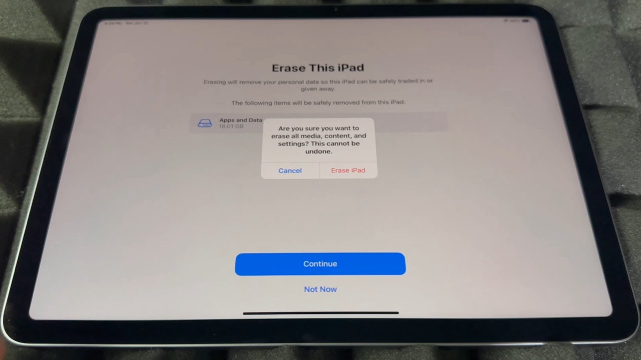 How to Factory Reset New iPad Air 2024 - 11” (6th Generation) - M2